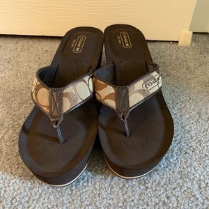 Coach Platform Sandals, Size 9